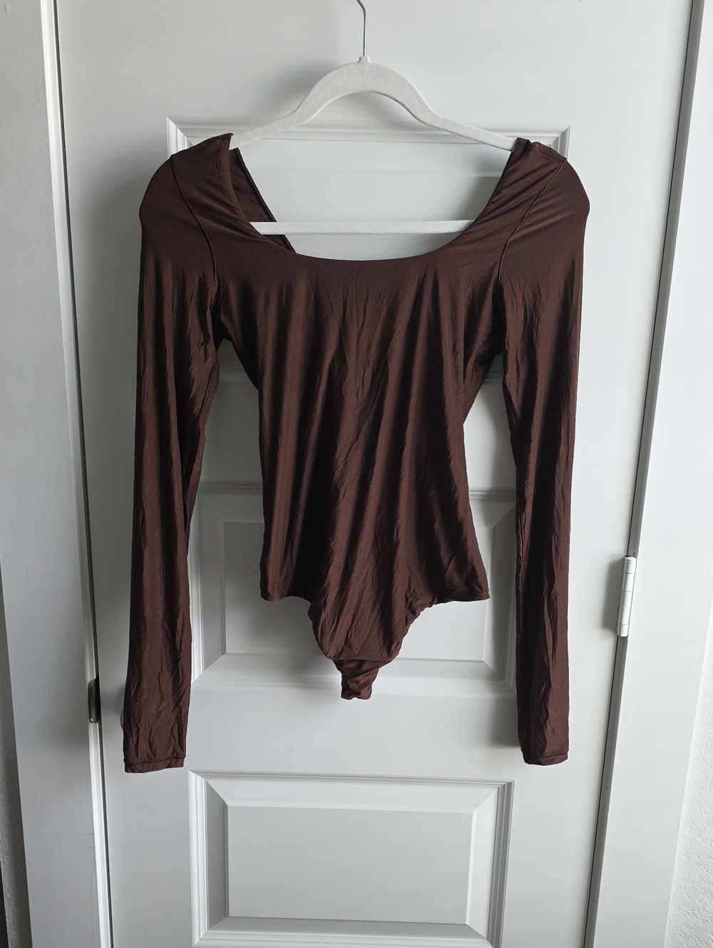 AERIE SMOOTHEZ BROWN Scoop Neck BODY SUIT Medium G212